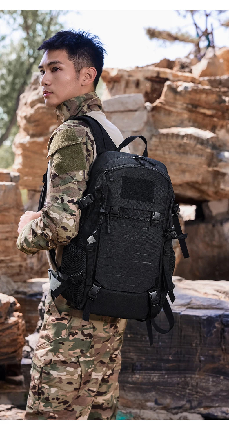 Softback tactical climbing backpack with large molle storage, oxford material - product image