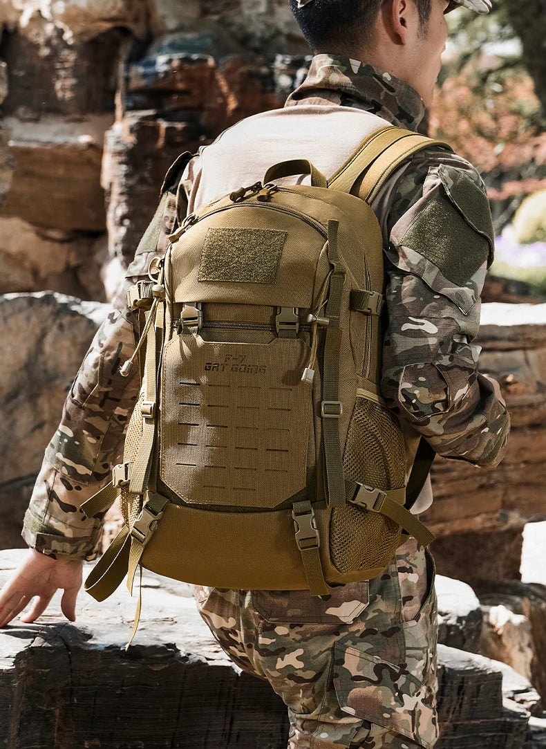 Softback tactical climbing backpack with large molle storage, oxford material - product image