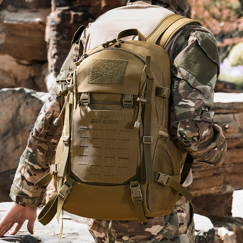 Softback tactical climbing backpack with large molle storage, oxford material - product image