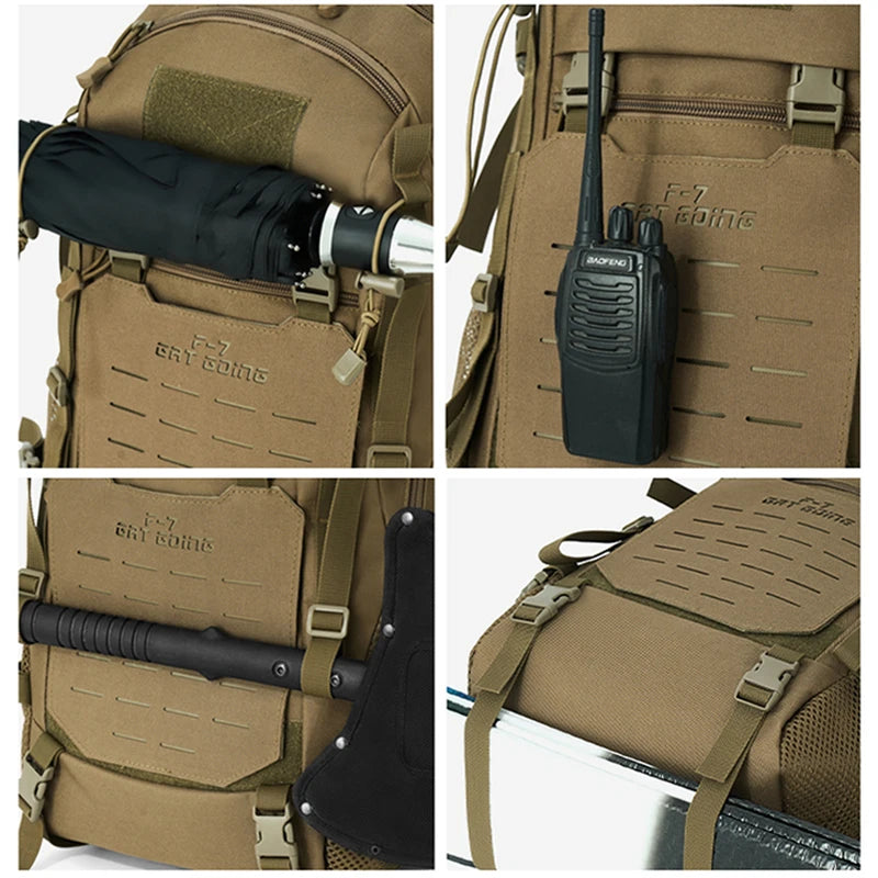 Softback tactical climbing backpack with large molle storage, oxford material - product image