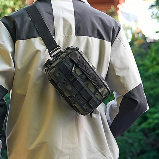Softback tactical molle fishing lure backpack with multiple compartments, nylon - product image