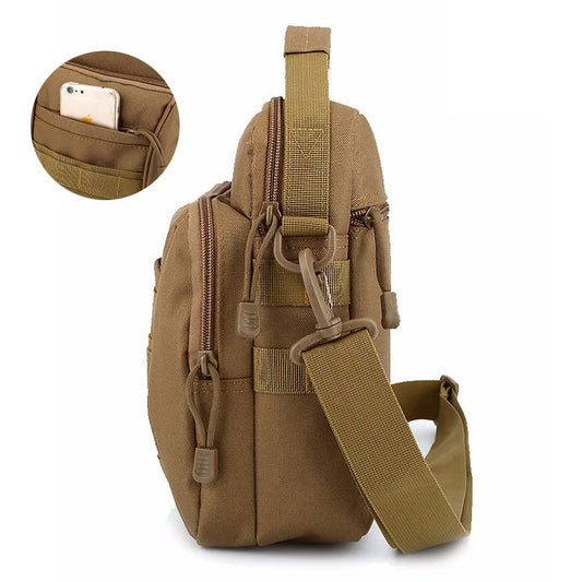 Softback tactical molle waterproof shoulder handbag with multi-compartment nylon - product image