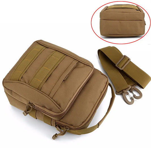 Softback tactical molle waterproof shoulder handbag with multi-compartment nylon - product image