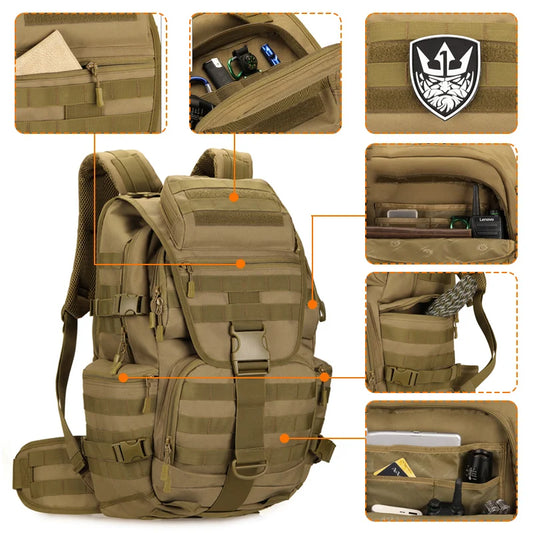 Softback tactical nylon sling bag with reflective strip, 30-40l capacity - product image