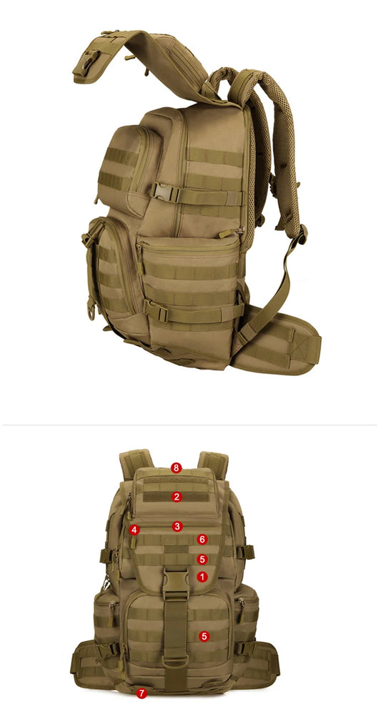 Softback tactical nylon sling bag with reflective strip, 30-40l capacity - product image