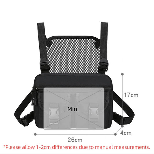 Softback tactical nylon vest bag with multi-compartment and molle system - product image