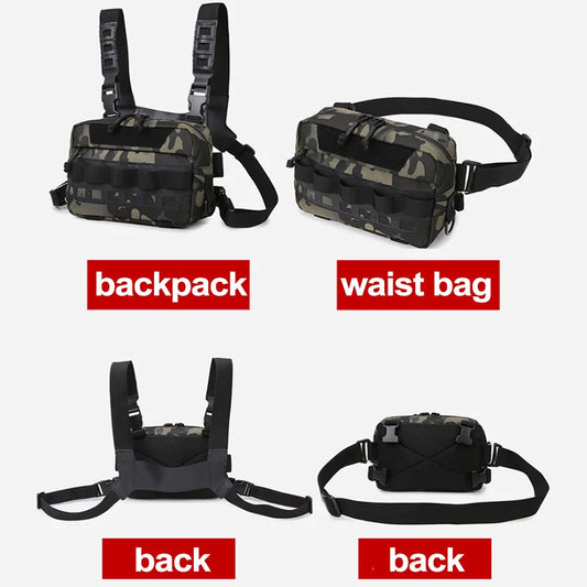 Softback tactical vest utility bag with multiple pockets and adjustable straps - product image