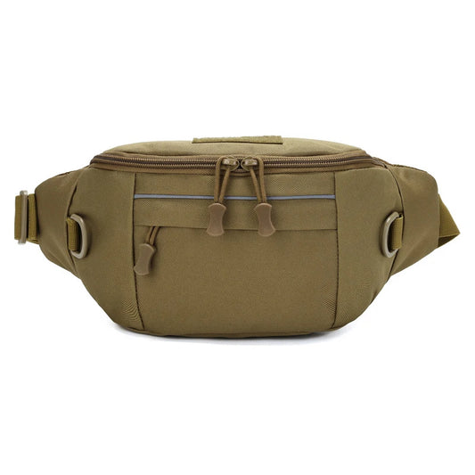 Softback tactical waist sling bag with zipper pouch, nylon material - product image
