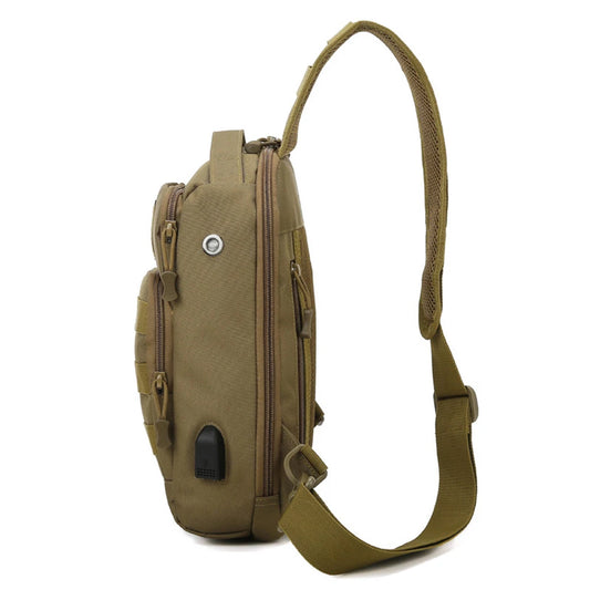 Softback usb tactical chest bag with multiple color options, nylon material - product image
