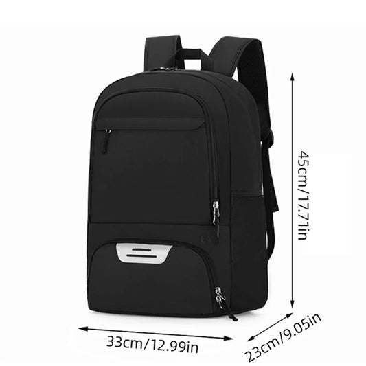 Sports backpack with shoes compartment multi-pocket water-resistant oxford fabric - product image