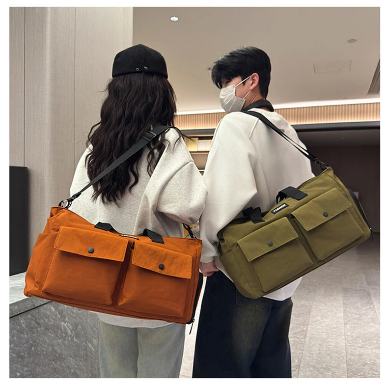 Sports duffel bag dry wet separation with shoe pack outdoor hiking camping handbag - product image