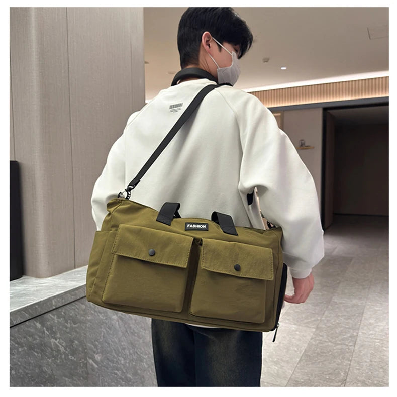 Sports duffel bag dry wet separation with shoe pack outdoor hiking camping handbag - product image