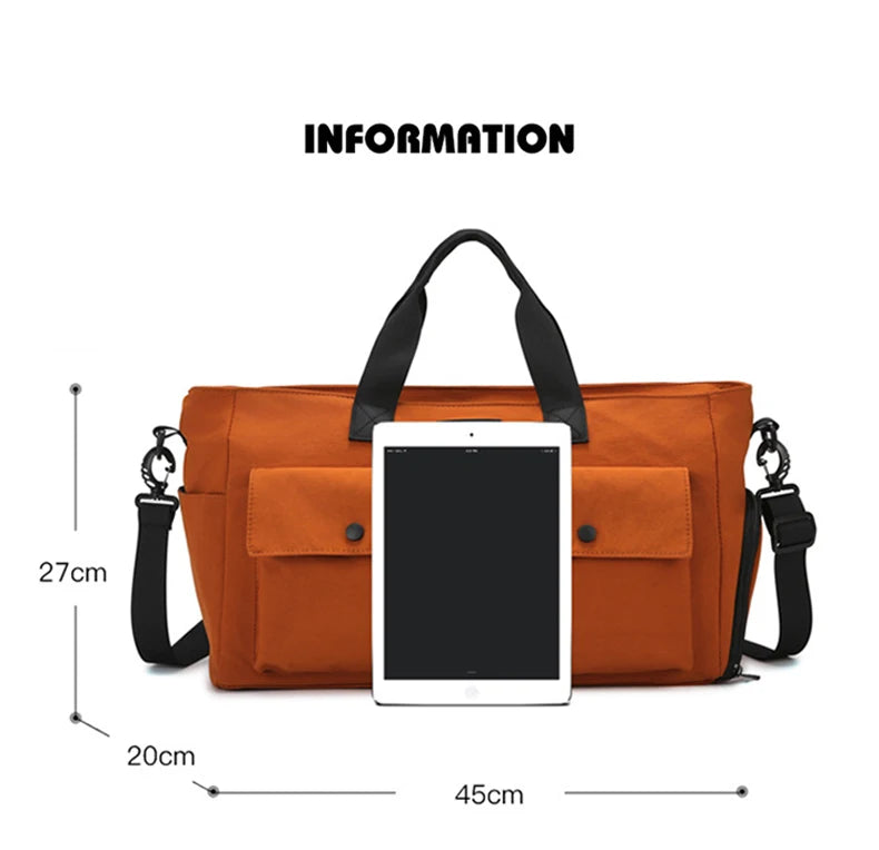 Sports duffel bag dry wet separation with shoe pack outdoor hiking camping handbag - product image