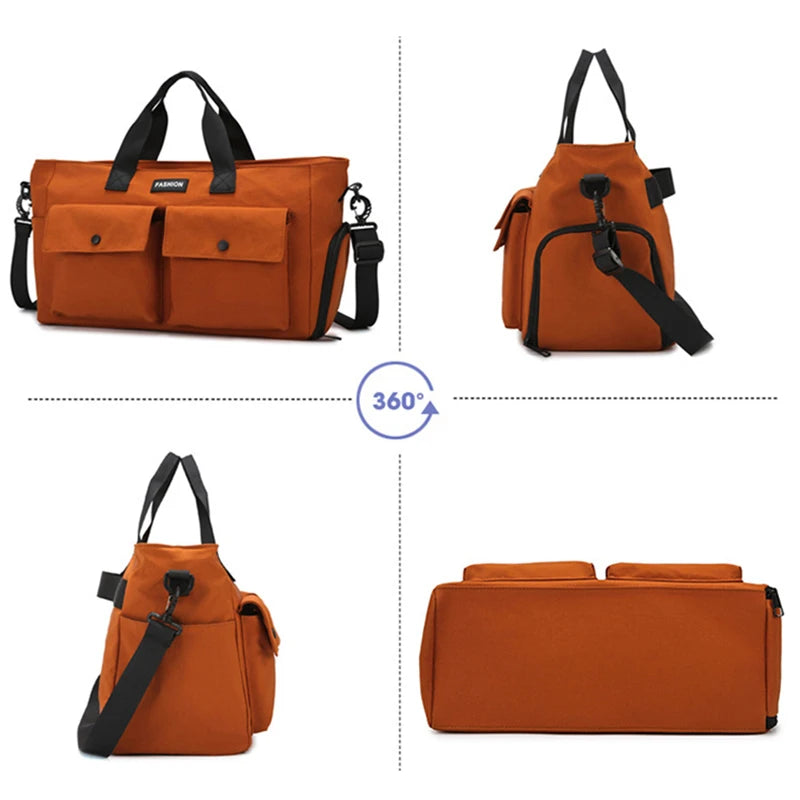 Sports duffel bag dry wet separation with shoe pack outdoor hiking camping handbag - product image