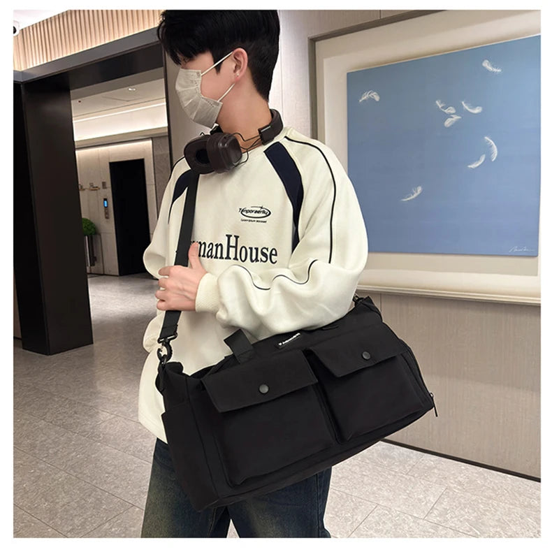 Sports duffel bag dry wet separation with shoe pack outdoor hiking camping handbag - product image