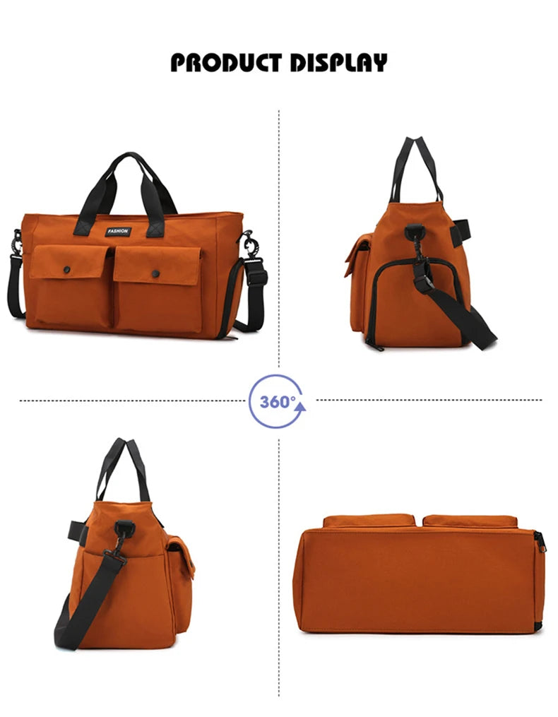 Sports duffel bag dry wet separation with shoe pack outdoor hiking camping handbag - product image