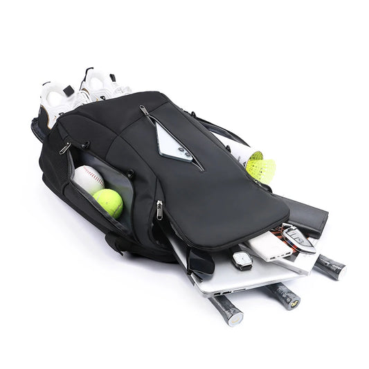 Sports helmet bag with shoes compartment laptop rucksack basketball tennis badminton - product image