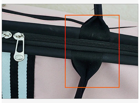 Striped nylon travel duffel bag large capacity waterproof multi-pocket - product image