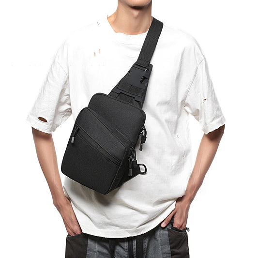 Tactical climbing chest bag nylon concealed carry gun holster adjustable strap - product image