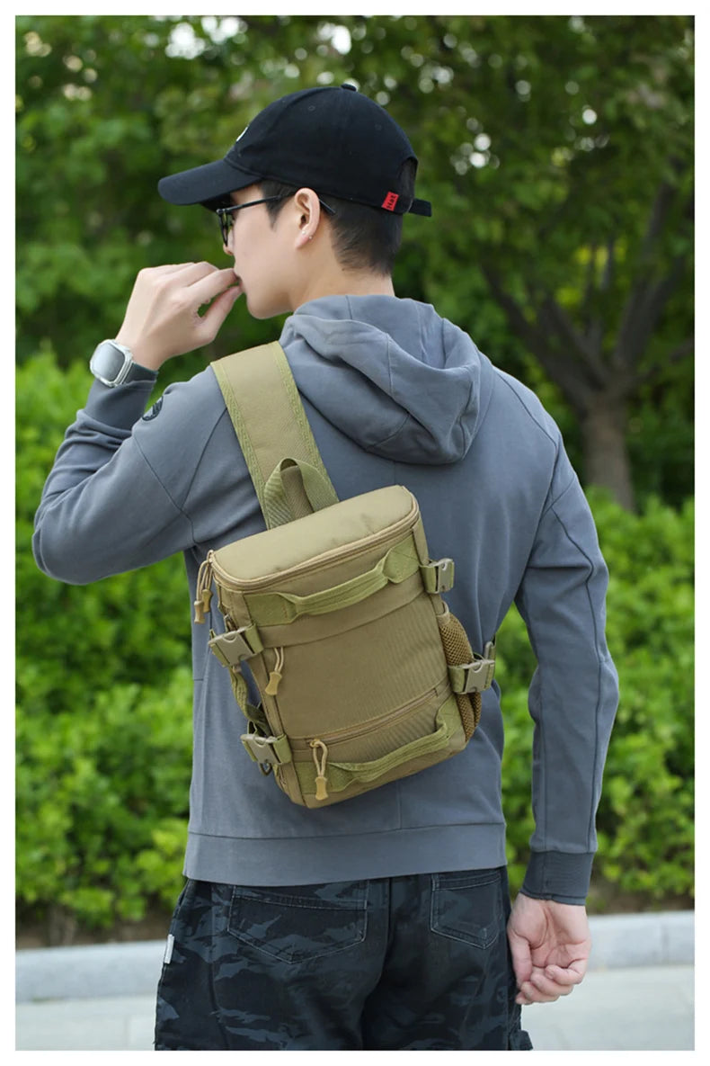Tactical climbing chest bag oxford large capacity multi-wear adjustable strap - product image