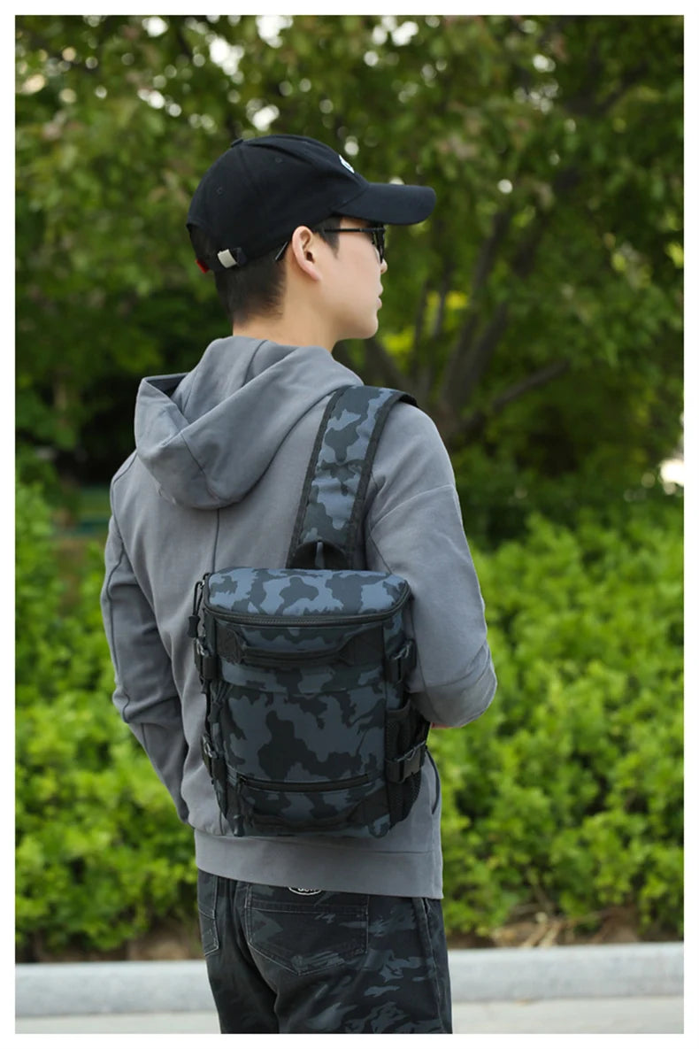 Tactical climbing chest bag oxford large capacity multi-wear adjustable strap - product image