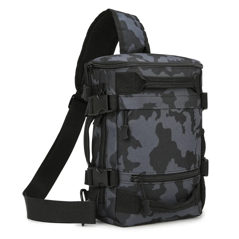 Tactical climbing chest bag oxford large capacity multi-wear adjustable strap - product image