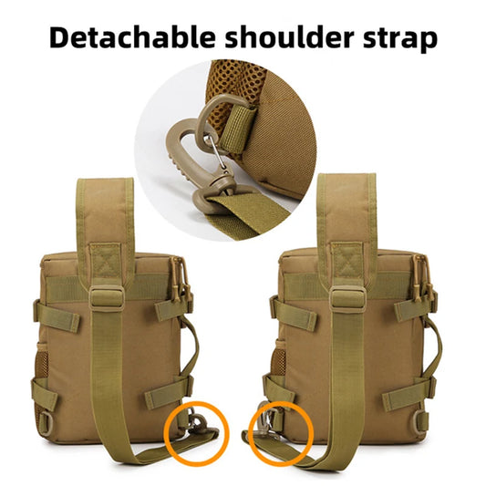Tactical climbing chest bag oxford large capacity multi-wear adjustable strap - product image
