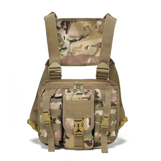 Tactical climbing chest bag oxford large storage molle system detachable strap - product image