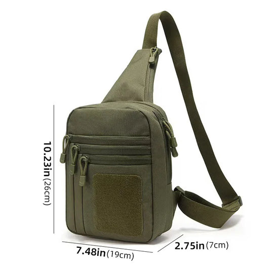 Tactical climbing chest bag oxford multi-layer storage adjustable straps - product image