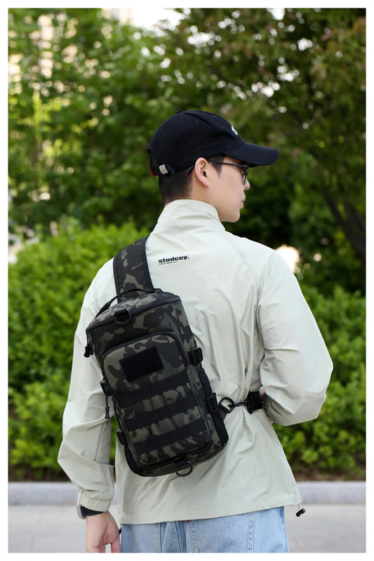 Tactical climbing chest bag oxford multi-pocket lightweight detachable strap - product image