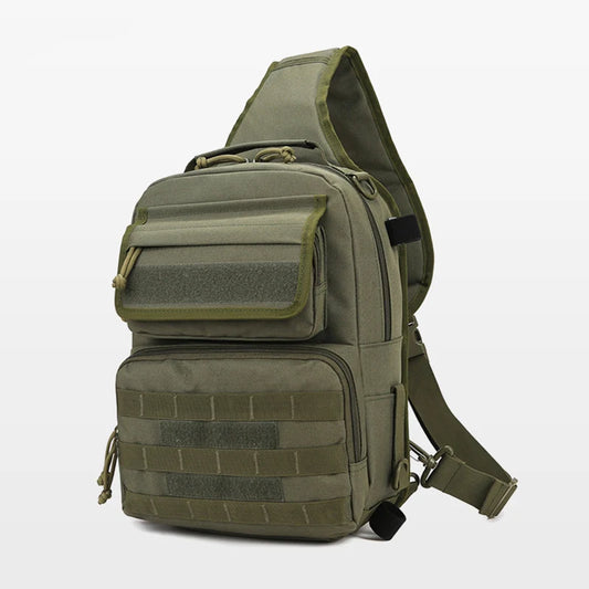 Tactical climbing chest bag oxford rod holder large capacity molle system - product image