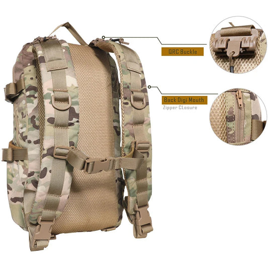 Tactical molle shoulder backpack removable straps outdoor use - product image