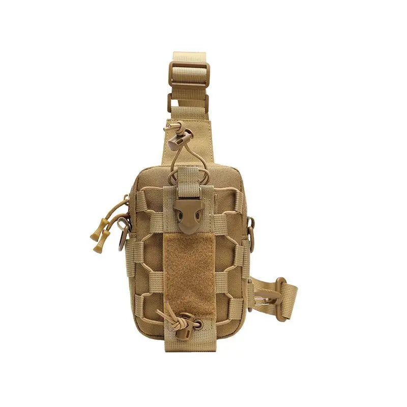 Tactical oxford sling chest bag water-resistant multi-pocket molle system - product image