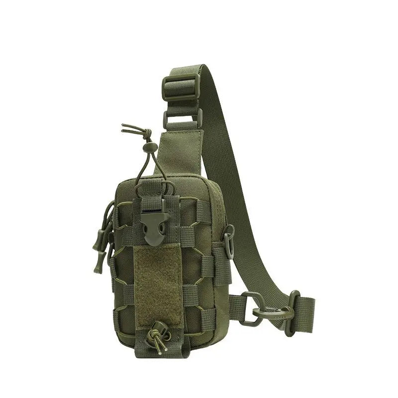 Tactical oxford sling chest bag water-resistant multi-pocket molle system - product image