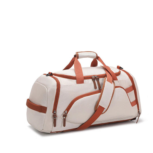 Terylene large capacity gym fitness backpack with shoe and laptop compartments - product image