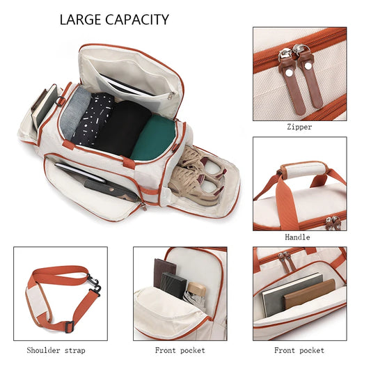 Terylene large capacity gym fitness backpack with shoe and laptop compartments - product image