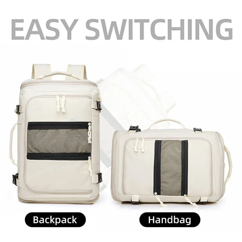 Terylene usb climbing backpack expandable shoe laptop compartments - product image