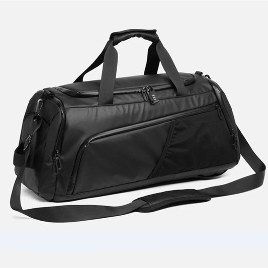 Terylene waterproof large capacity gym fitness bag with dry wet separation - product image