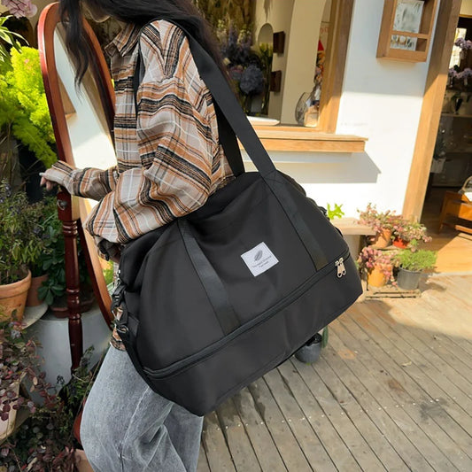 Three piece sports bag set with separate shoe compartment travel camping storage - product image