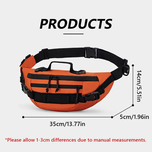 Unisex outdoor travel waist bag large capacity multi-layer storage nylon - product image