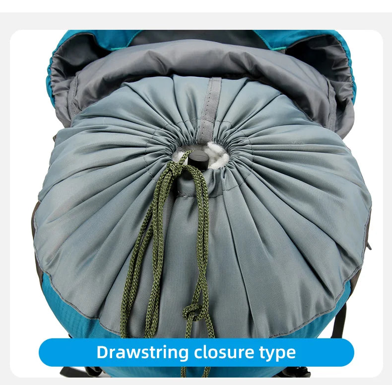 Waterproof 70l nylon camping backpack multi pockets breathable straps - product image
