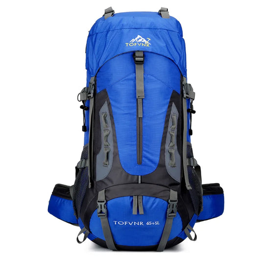Waterproof 70l nylon hiking backpack multi compartments rain cover - product image