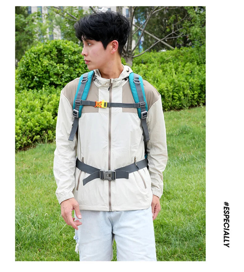 Waterproof nylon camping hiking trekking climbing shoulder bag with multi pockets - product image