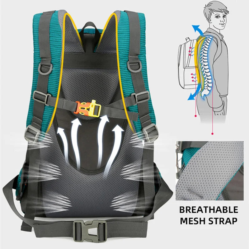Waterproof nylon camping hiking trekking climbing shoulder bag with multi pockets - product image