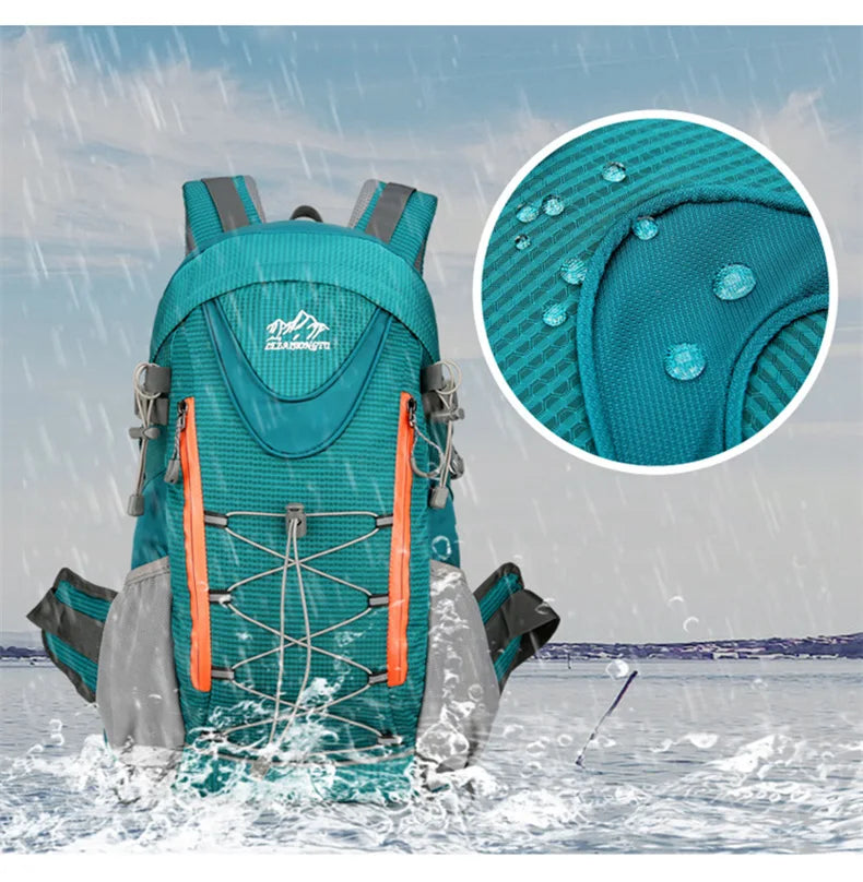 Waterproof nylon camping hiking trekking climbing shoulder bag with multi pockets - product image