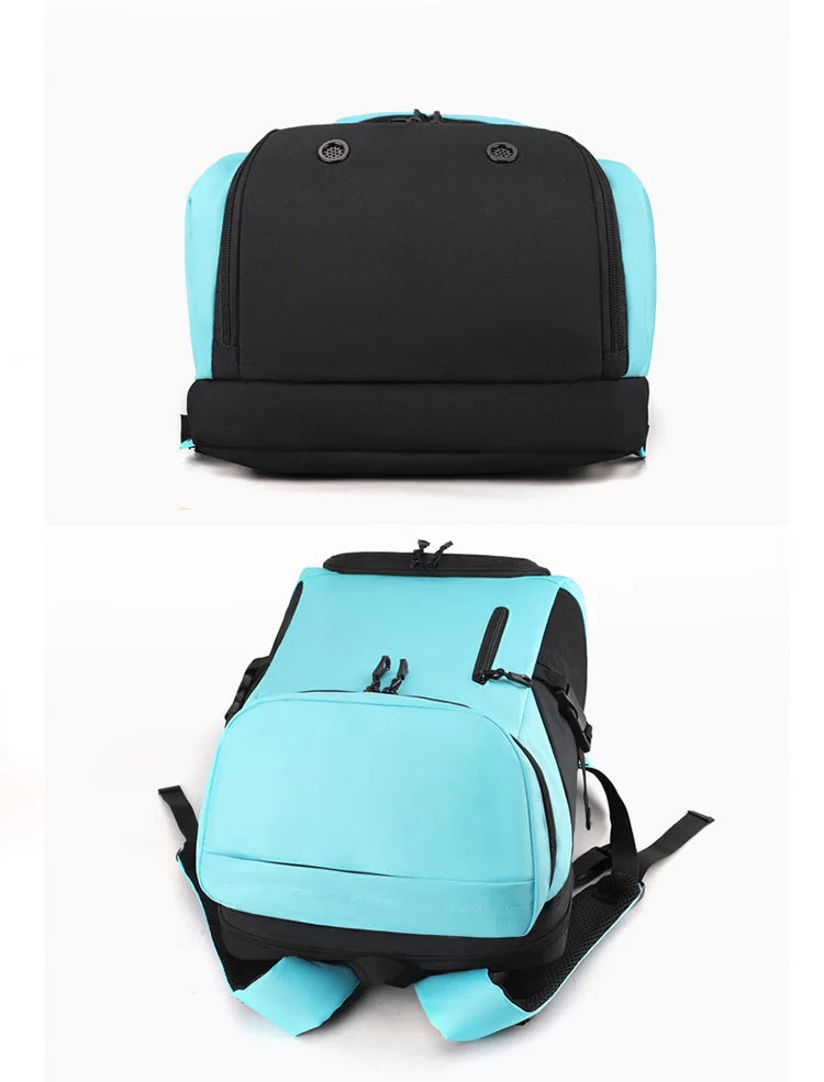 Waterproof nylon fitness sports backpack shoes pocket large capacity multi-compartment - product image