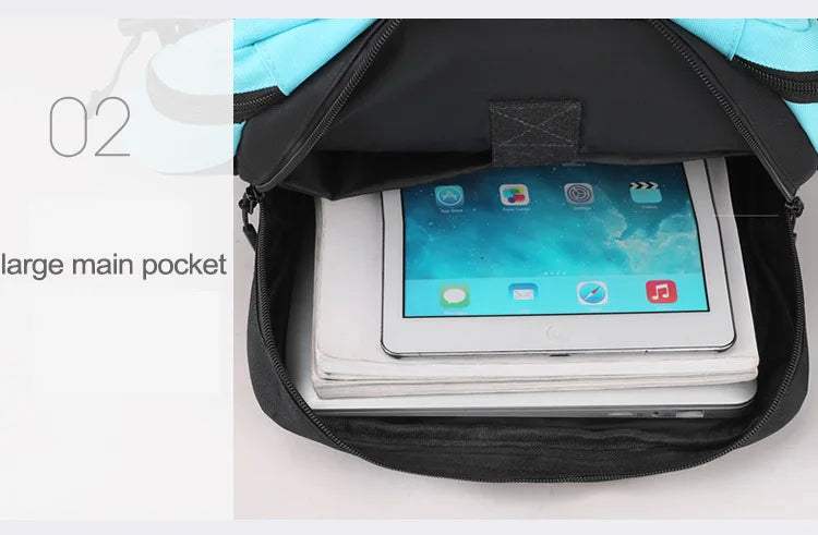 Waterproof nylon fitness sports backpack shoes pocket large capacity multi-compartment - product image