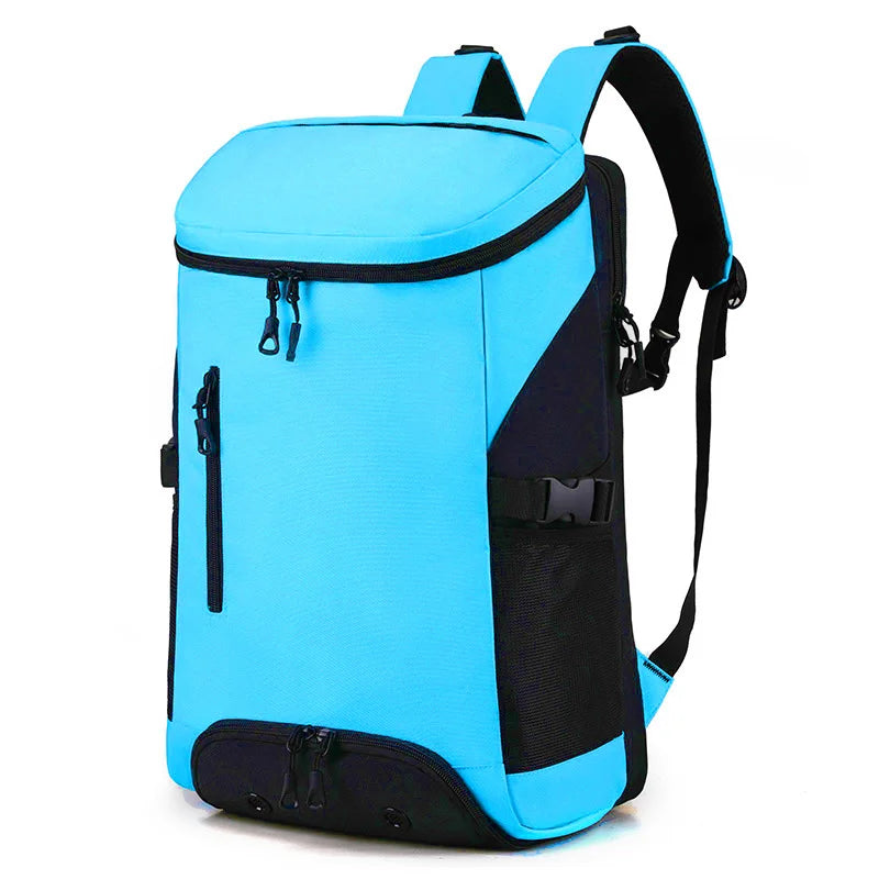 Waterproof nylon fitness sports backpack shoes pocket large capacity multi-compartment - product image