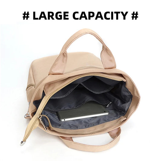 Waterproof nylon gym backpack with laptop compartment and side pockets - product image
