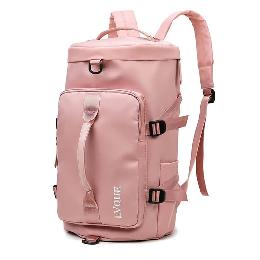 Waterproof nylon gym backpack with shoe pocket and multiple compartments - product image